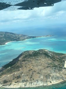 Lizard Island and the GBR from our plane