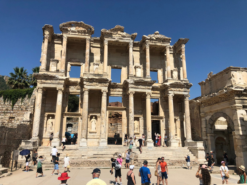 Front face of the library at Ephesus Turkey 