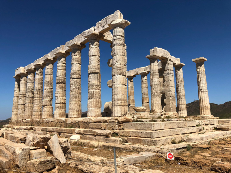 Temple of Poseidon- the last climb to the top of the trip