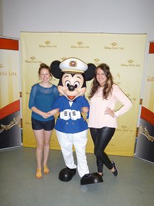 At the cruise terminal with Mickey