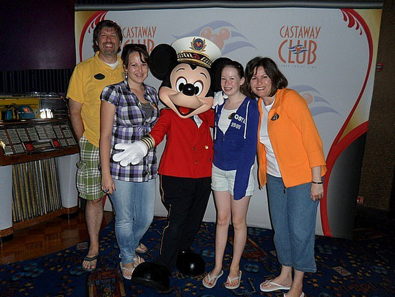 The family with Mickey Mouse