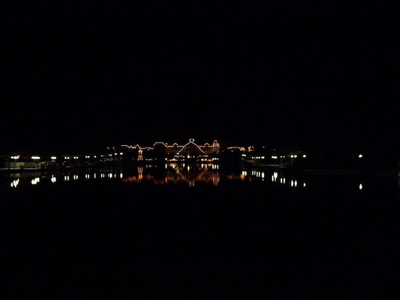 Newport Bay Club at night