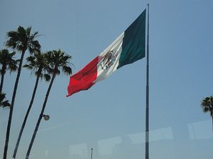 Mexico Flag in Ensenada