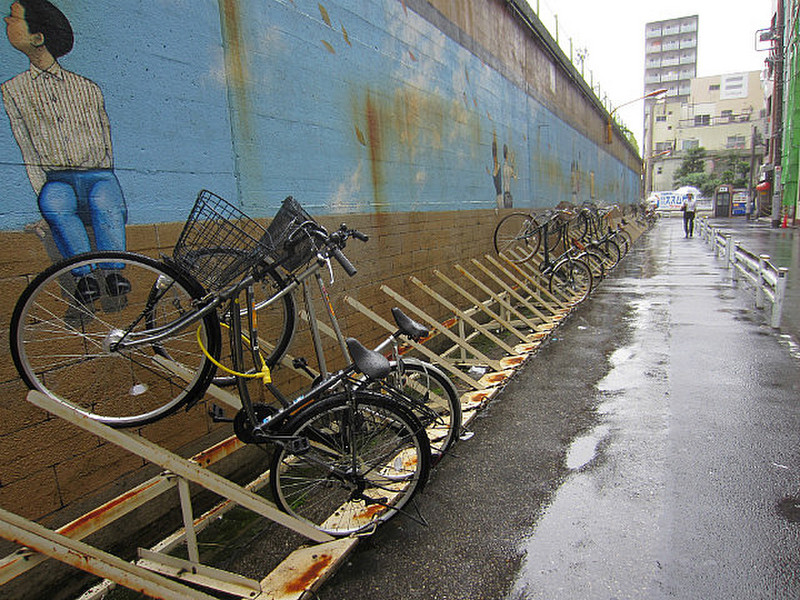 Angled best sale bike rack