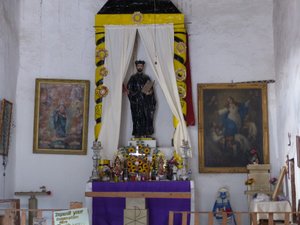 Altar in early Mission church