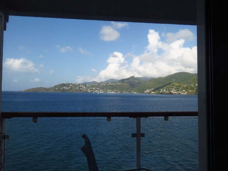 View from cabin balcony