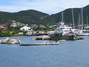 St Martin: boats damaged in hurricane left in harbour