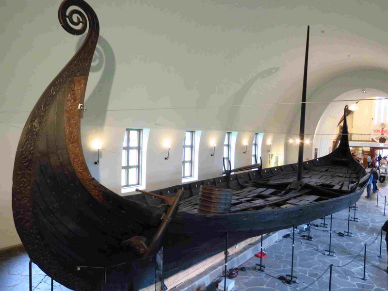 Original Viking ship which was finally used as burial ship