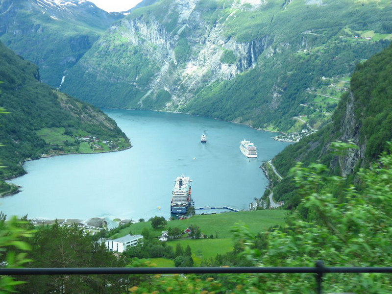 Geiranger by fjord