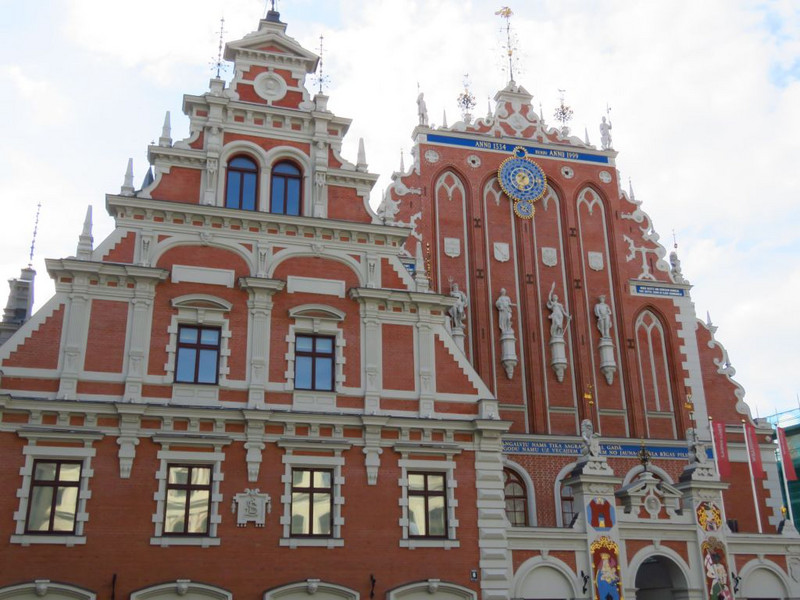 The newly built replica of the Blackheads house, Riga