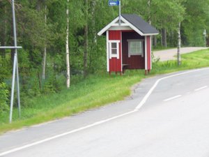 Every bus stop in Finland has a little hut