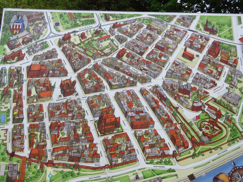 Torun town plan showing medieval centre intact