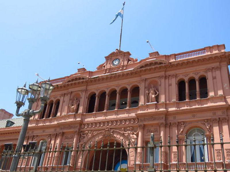 The Casa Rosado in Buenos Aires where Juan & Eva Peron appeared before the crowds