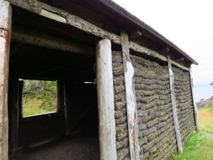 Earth sods used for first buildings at Fort Bulnes