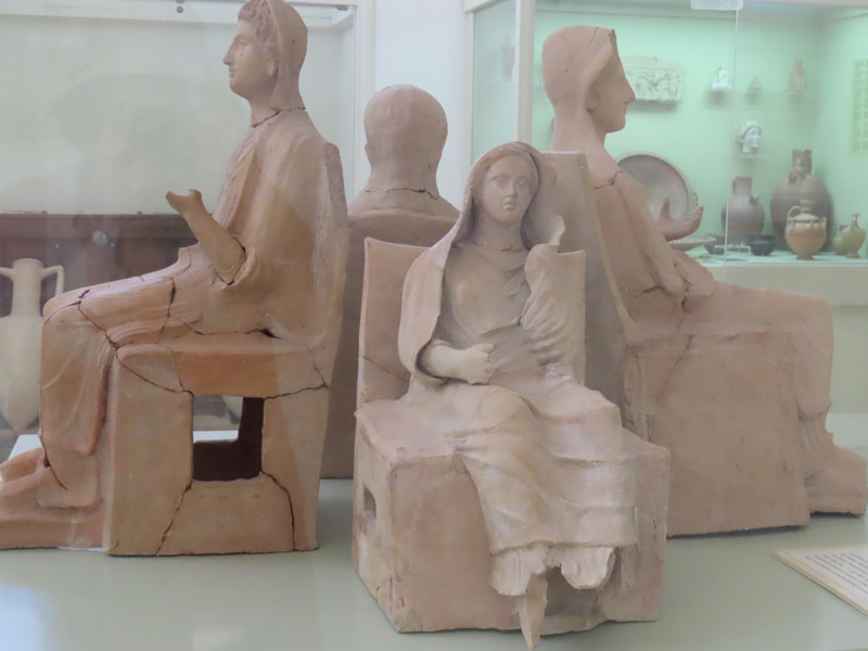 Funerary statues in Polis Museum