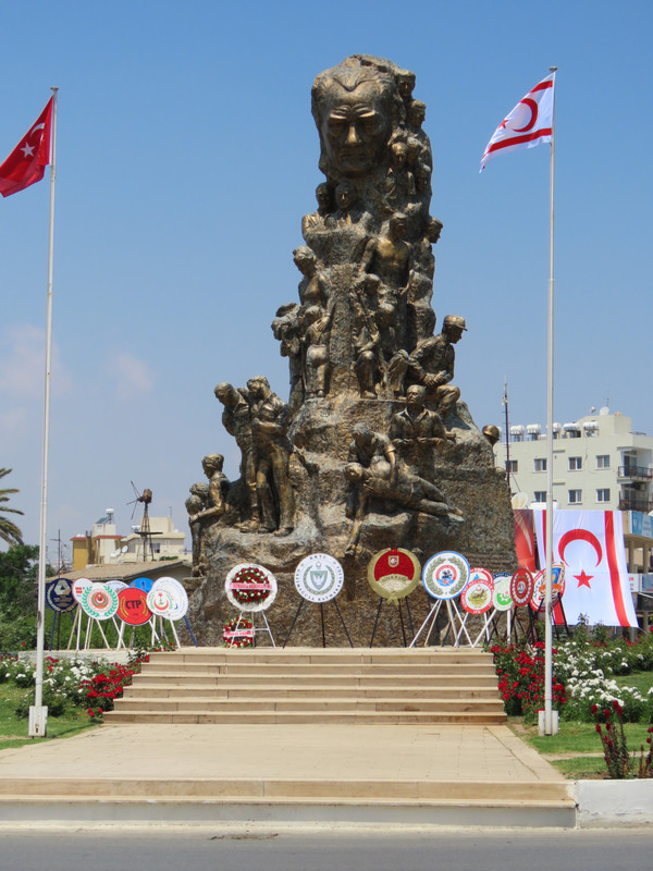 Monument outside Old Town walls, Magusa