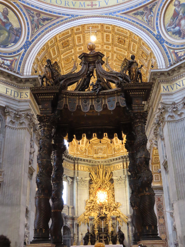St Peter’s Basilica - the altar where only the Pope can celebrate  mass