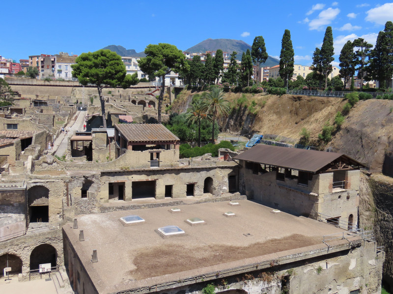 Herculaneum, much smaller than Pompeii