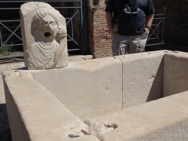 Public fountains in both Pompeii & Herculaneum