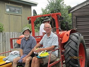 Richard and Jim on the tractor