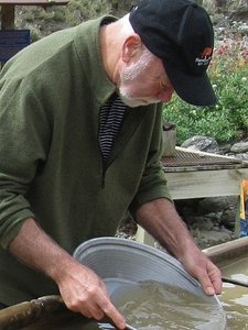 Serious business - panning for gold