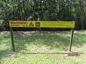 Crocodile warnings