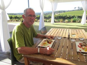 Jim enjoying lunch at Winery