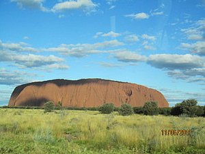 Uluru in the distance
