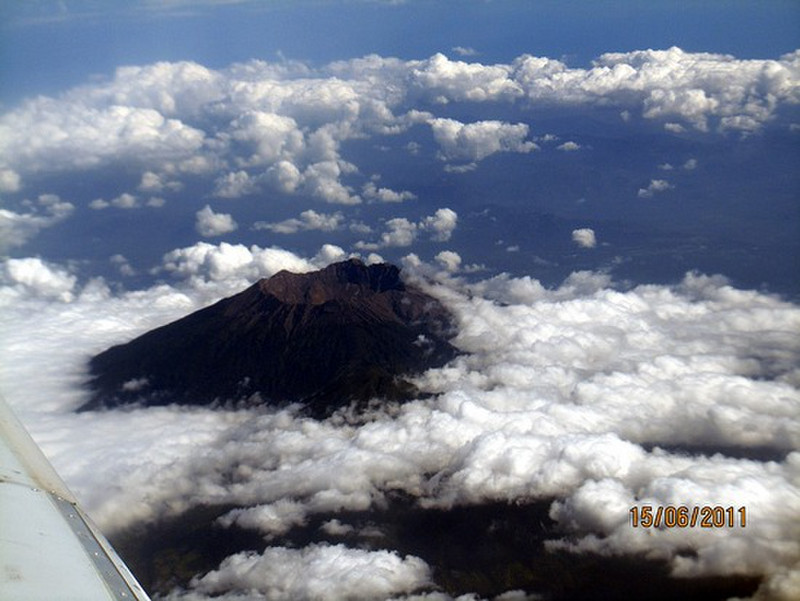 A volcano on Bali