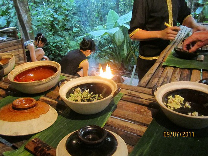 Cooking at Mari Mari village