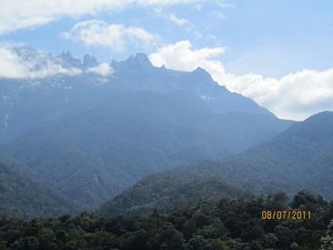 Mount Kinabalu, usually in cloud