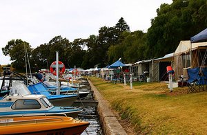 Full campsite by water in Mallacoota