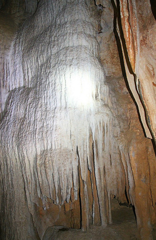 Hidden stalagmite