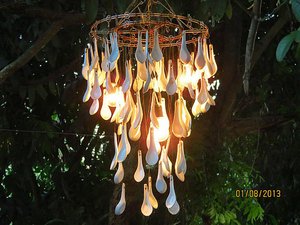 Unusual chandelier - spoons
