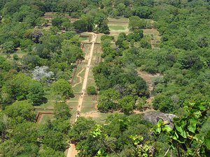 View of gardens at Sigiriya