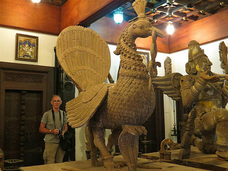 Folk Art Museum - Jim behind Peacock