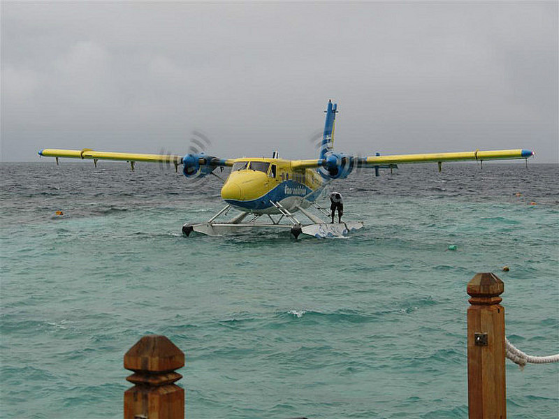P &amp; C  arriving by seaplane