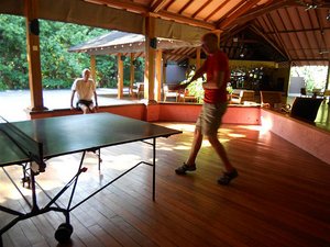 A quick game of table tennis
