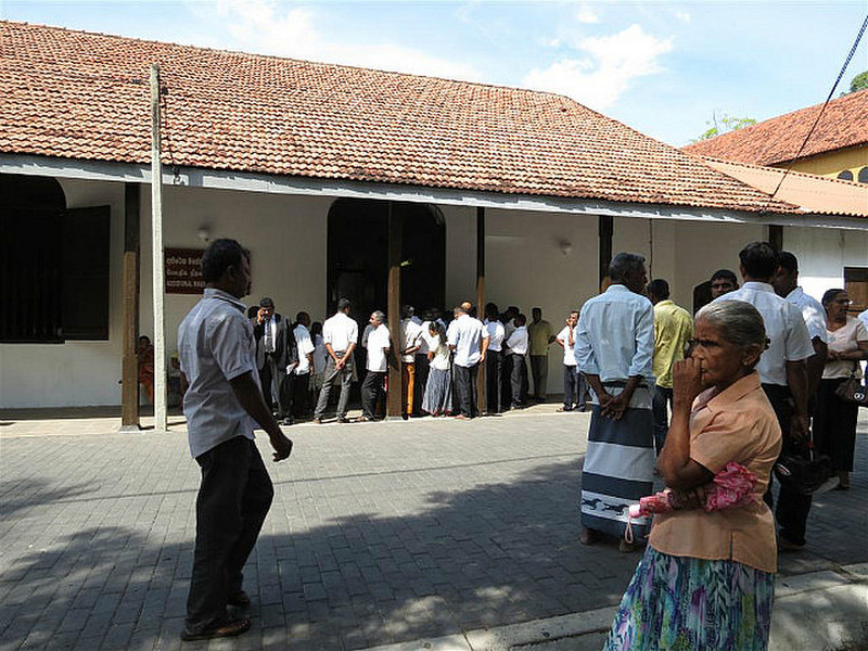 Outside the Magistrate&#39;s Court in Galle