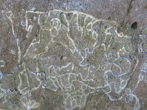 A Petroglyph, supposedly a map of El Valle