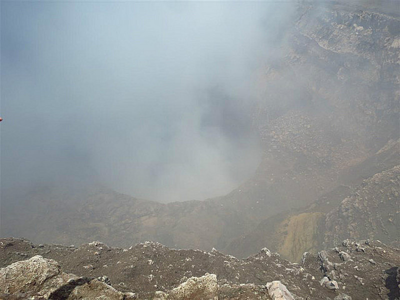 Looking down through gases into Masaya Volcano