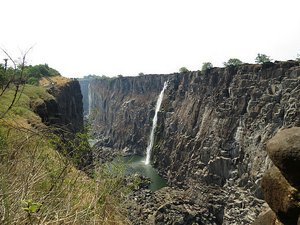 During rainy season the wall is covered by falls