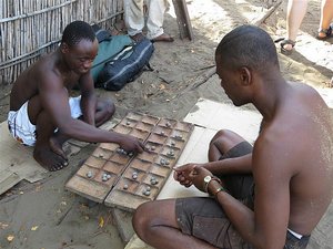 Game playing in Senga Bay village