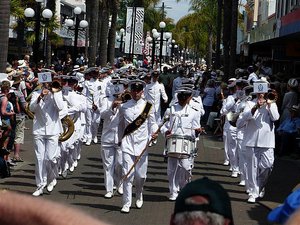 Navy Band lead the Parade
