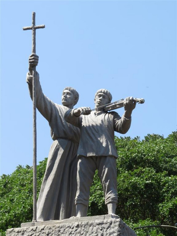 Statue showing connection of the Jesuits and music