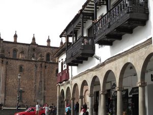 Spanish style balconies
