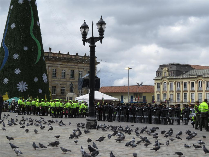 Bolivar Square - an awards ceremony for the police