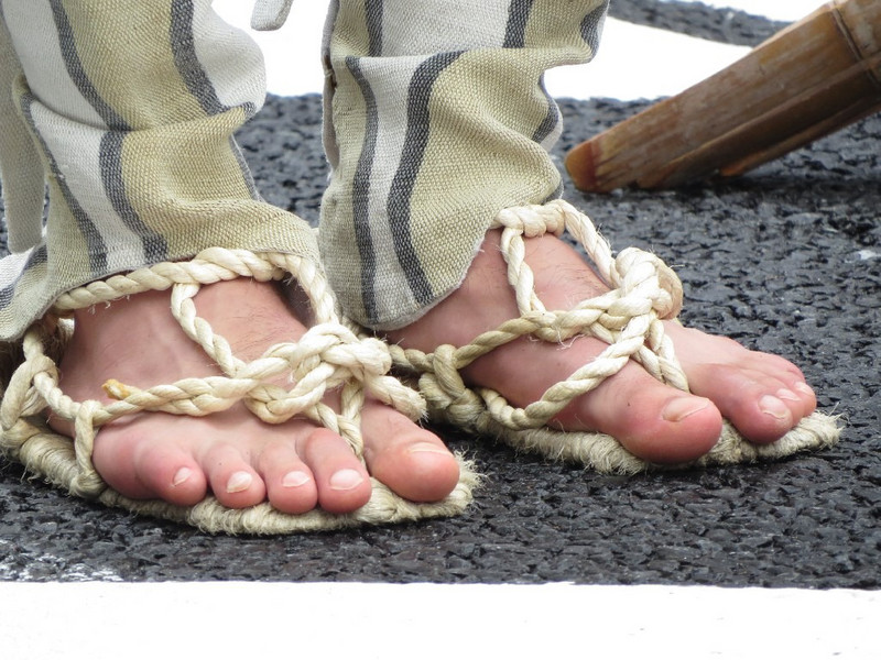 Traditional rope sandals.