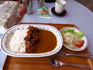 Meal at Ainu museum - deer.