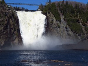 Montmorency Falls on edge of Quebec 